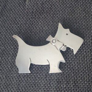 Scottie Terrier Dog Pin Sterling Silver Vintage Taxco Dog Lover Brooch